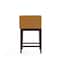 Manhattan Comfort Kingsley Counter Stool in Camel and Dark Walnut, PK3 3-CS005-CL - alternate 6
